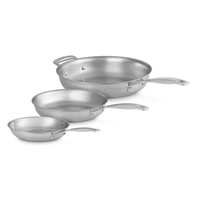 Classic Stainless Steel 3-piece Frying Pan Set image number 1